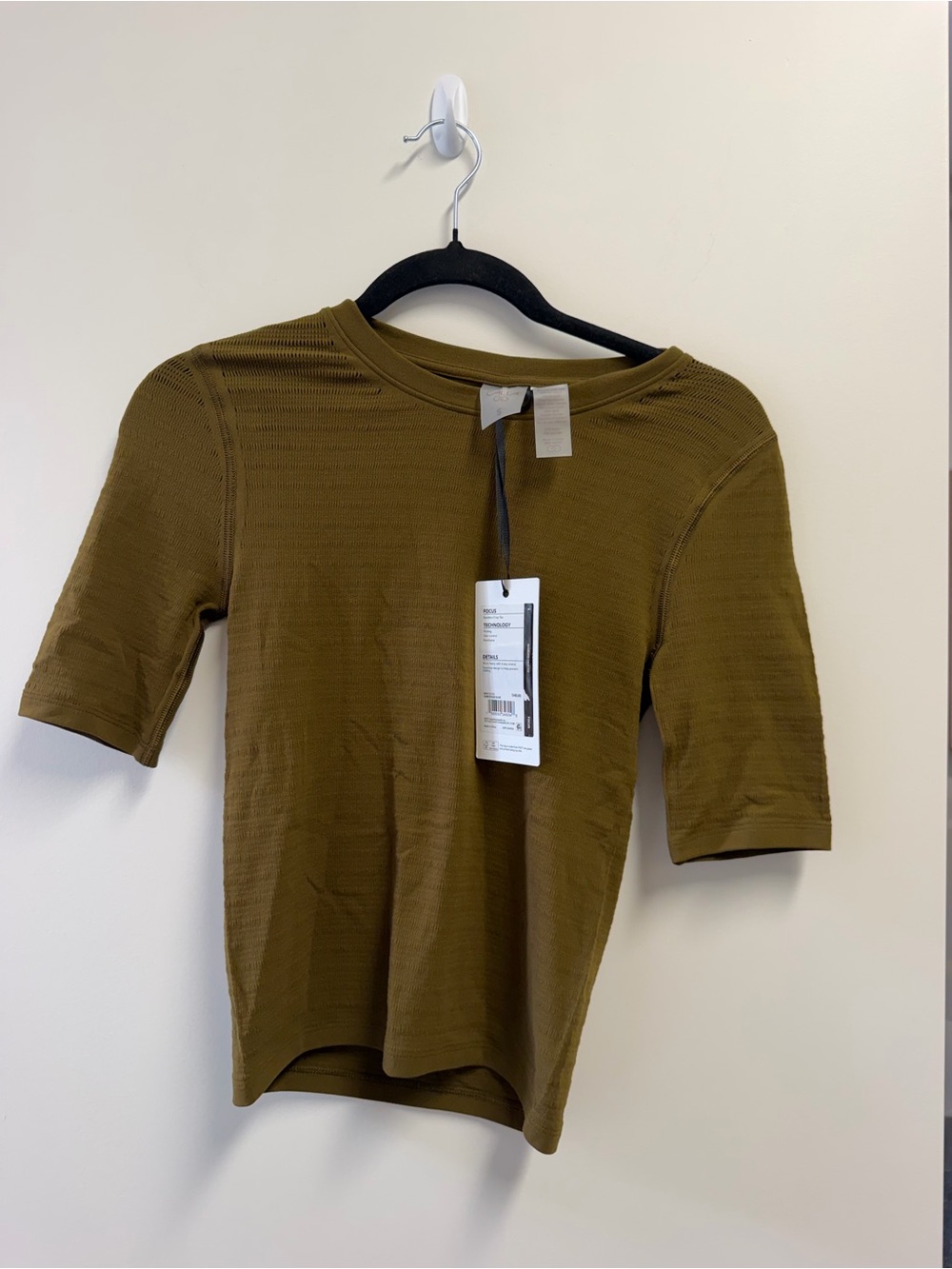CALIA NWT Women’s S Green Cropped Seamless Crew Neck Short Sleeve Activewear Tee
